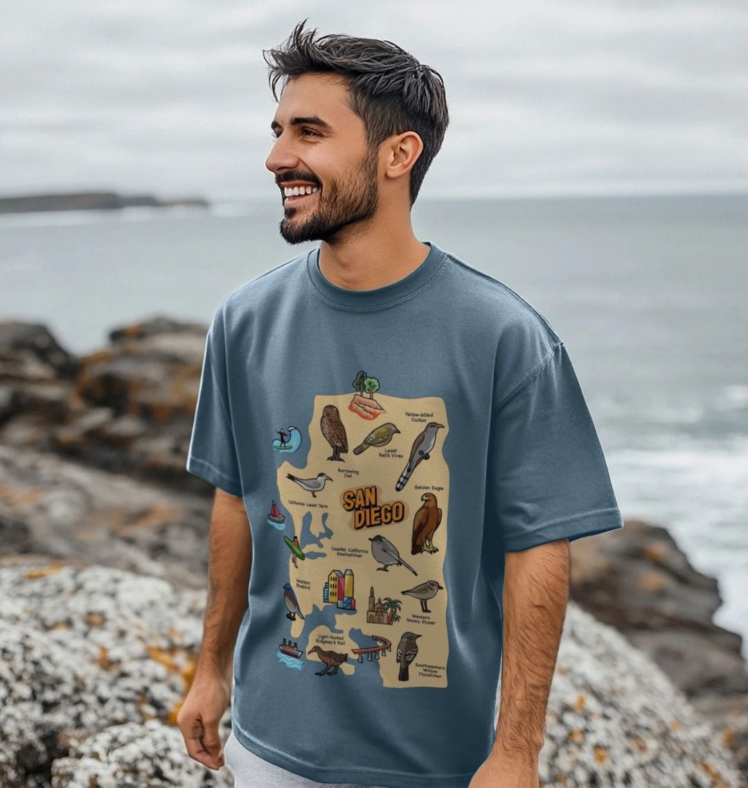 SoCal Wings - Organic Cotton Oversized Men's T-shirt