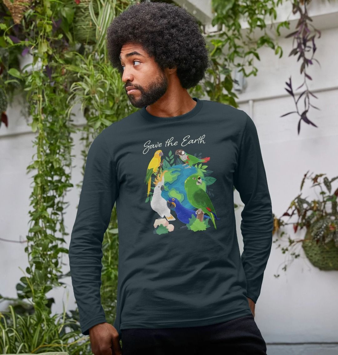 Earth Day - Organic Cotton Long Sleeve Men's T-shirt