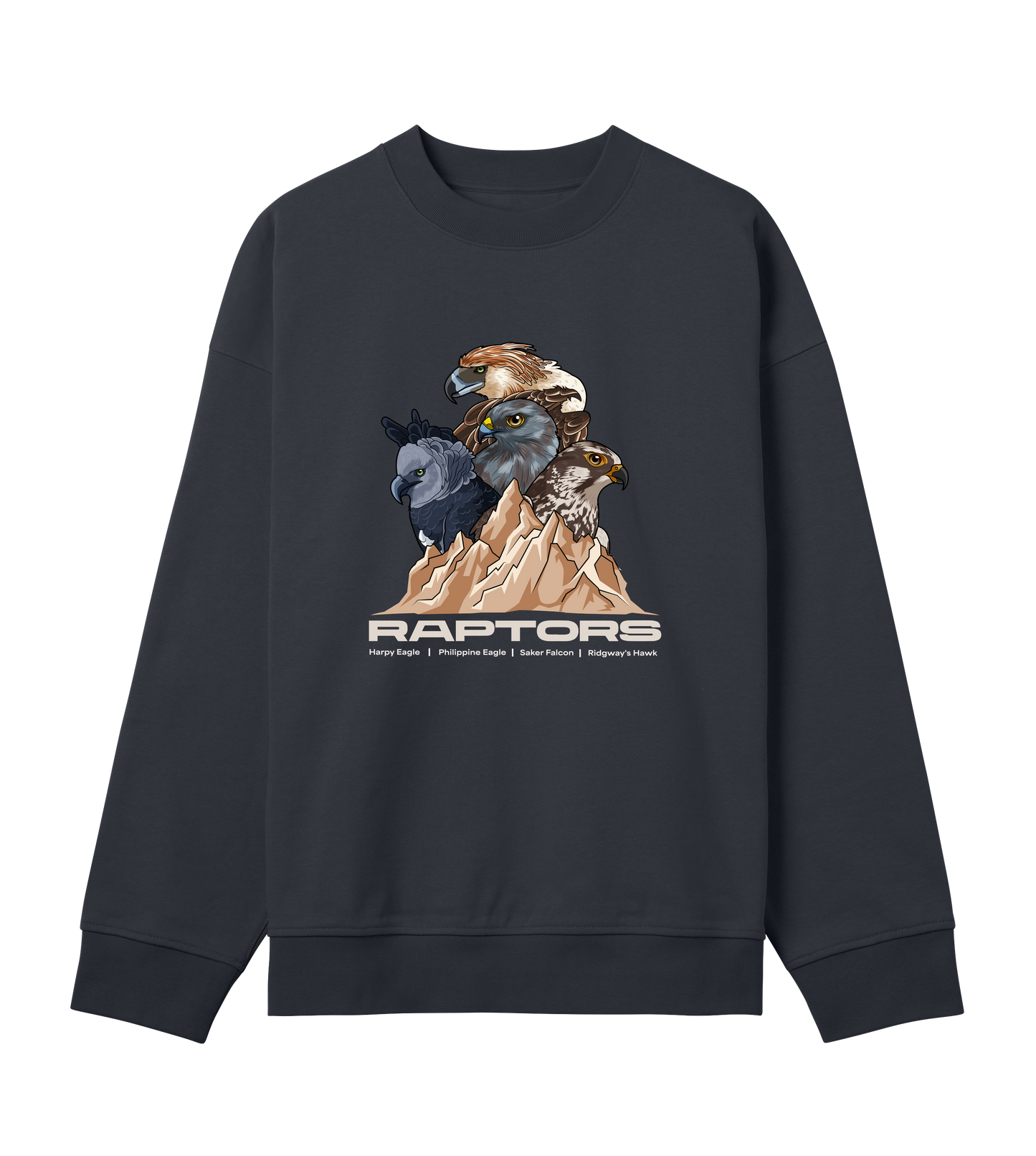 Raptors - Organic Boxy Men's Sweatshirt - Beakwings