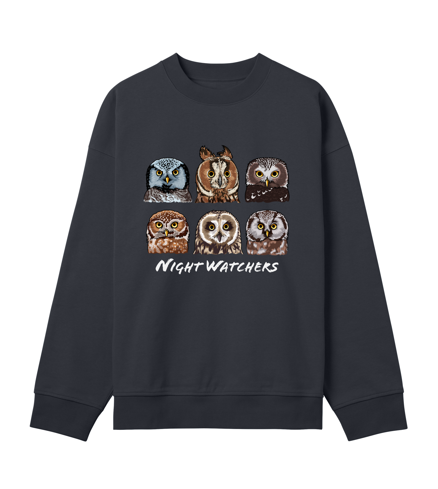 Night Watchers - Organic Boxy Men's Sweatshirt - Beakwings