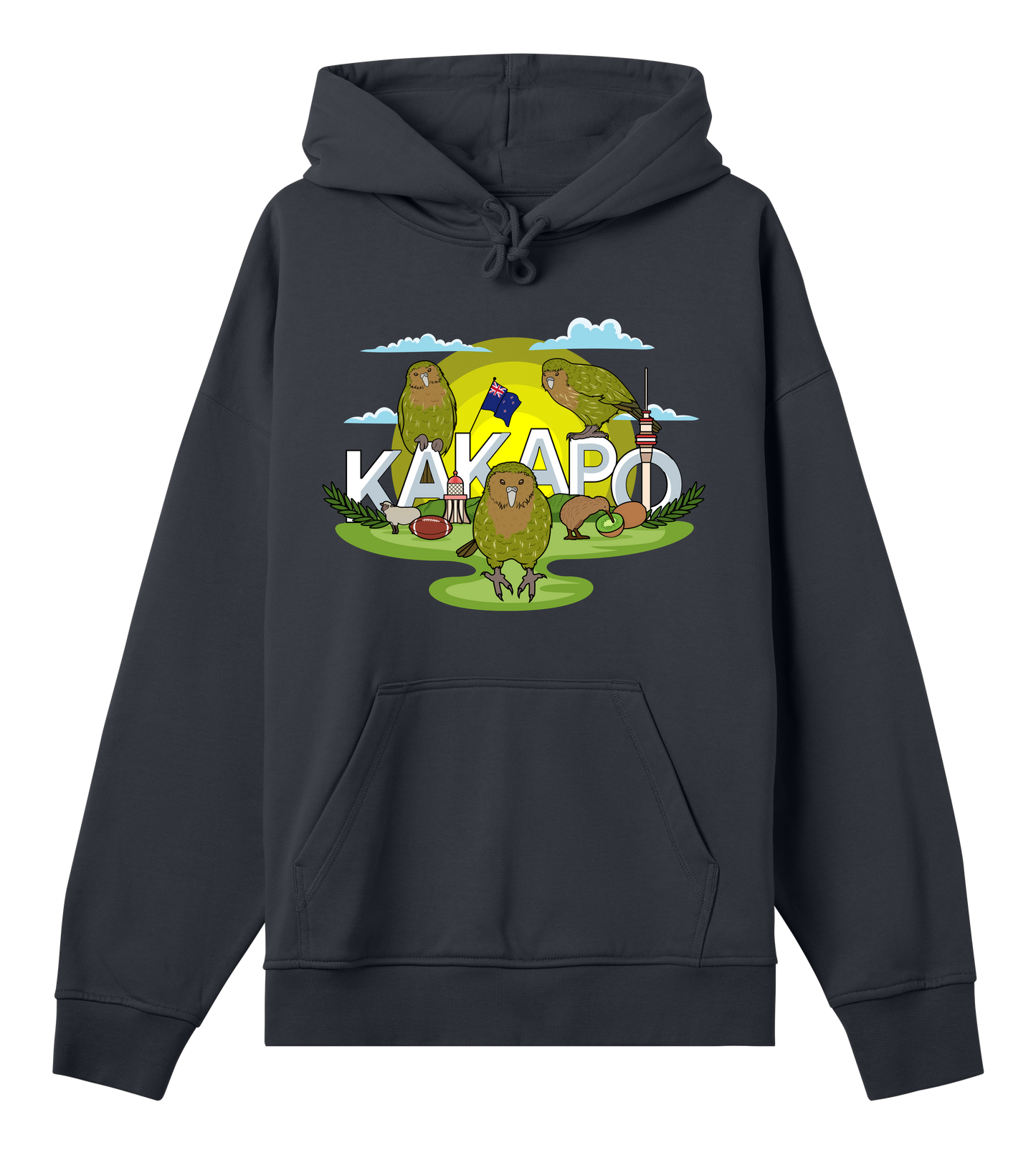 Adopt a kākāpō - Organic Cotton Boxy Men's Hoodie - Beakwings