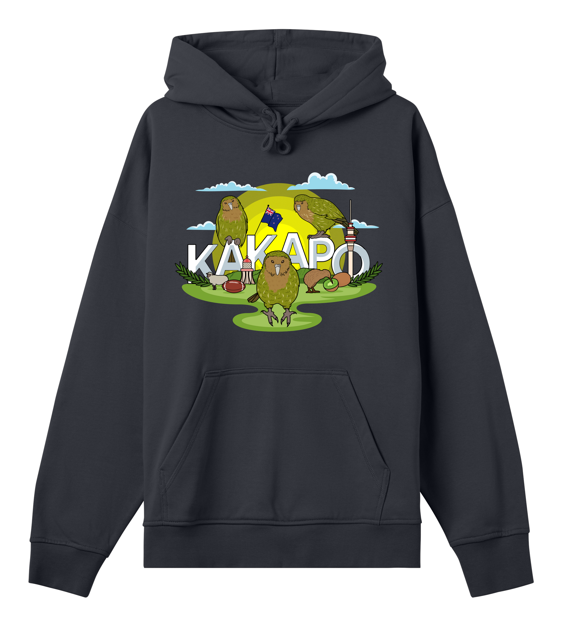 Adopt a kākāpō - Organic Cotton Boxy Men's Hoodie - Beakwings