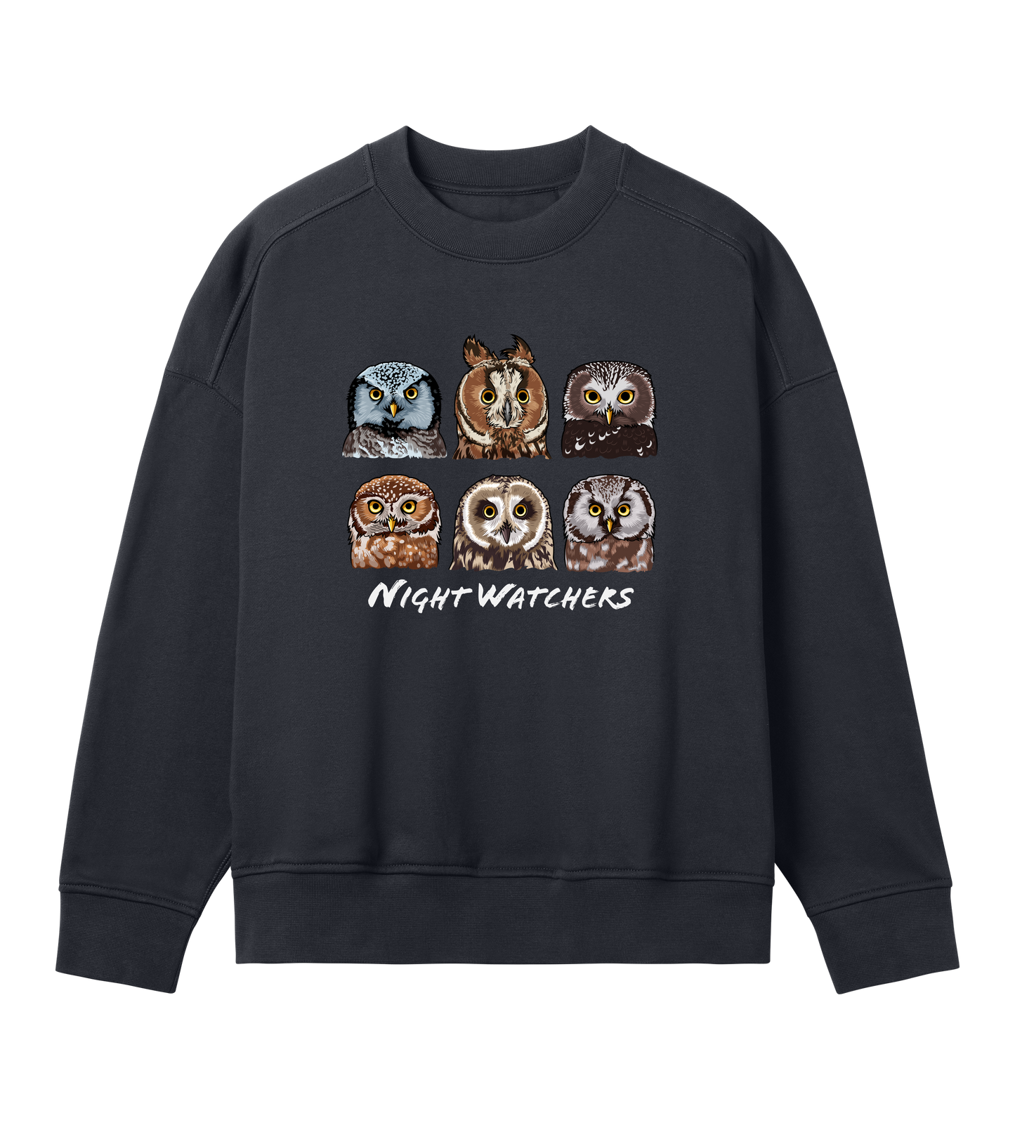 Night Watchers - Organic Oversized Women's Sweatshirt - Beakwings