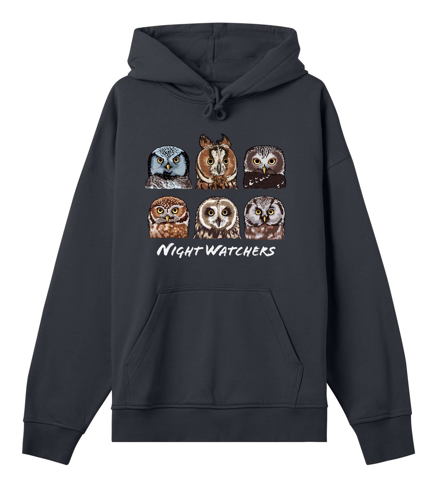 Night Watchers - Organic Boxy Men's Hoodie - Beakwings