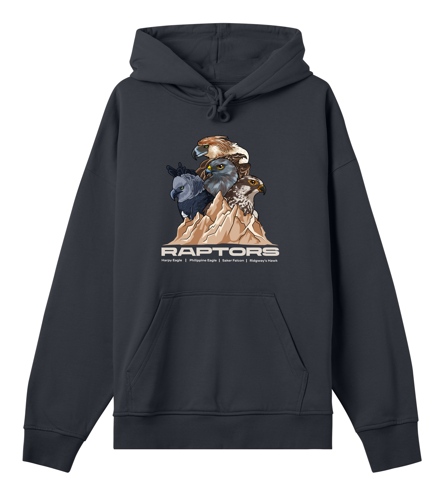 Raptors - Organic Boxy Men's Hoodie - Beakwings