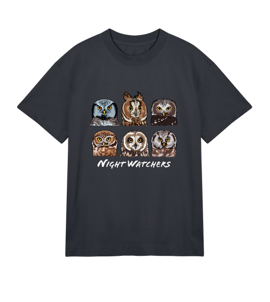 Night Watchers - Organic Boxy Men's T-shirt - Beakwings