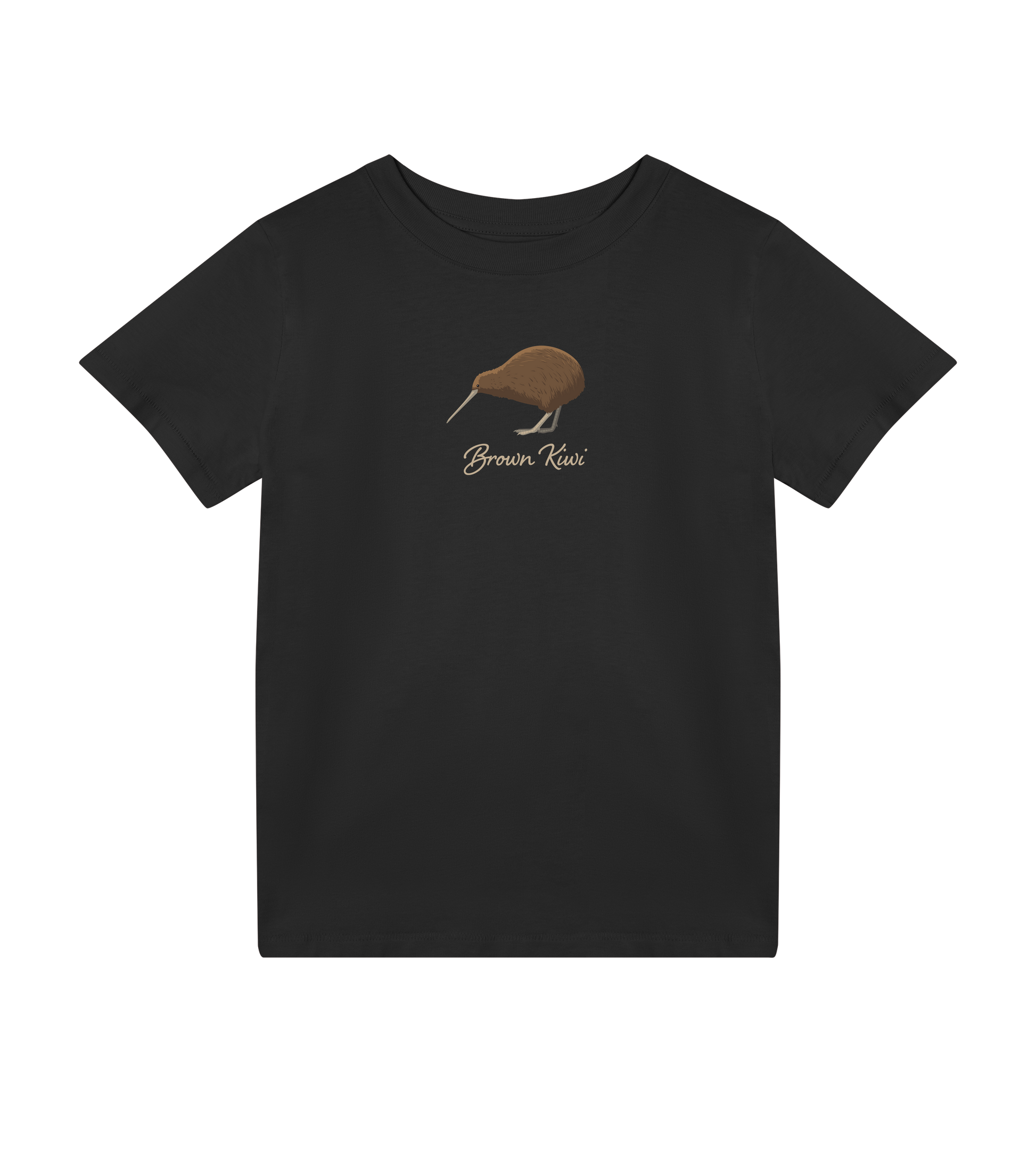 Brown Kiwi Bird - Organic Kids Tee - Beakwings