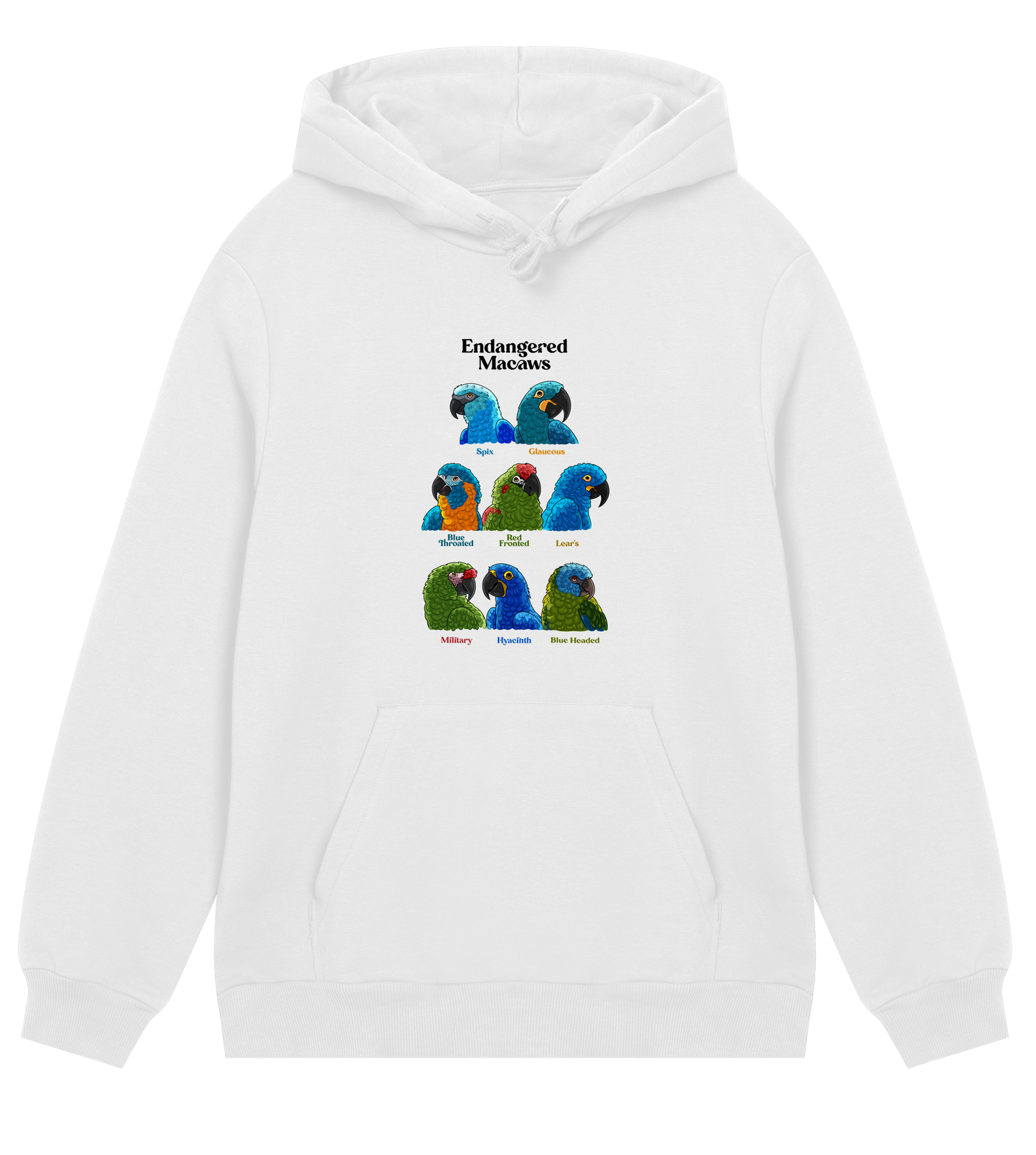 Endangered Macaws - Organic Cotton Men's Regular Hoodie