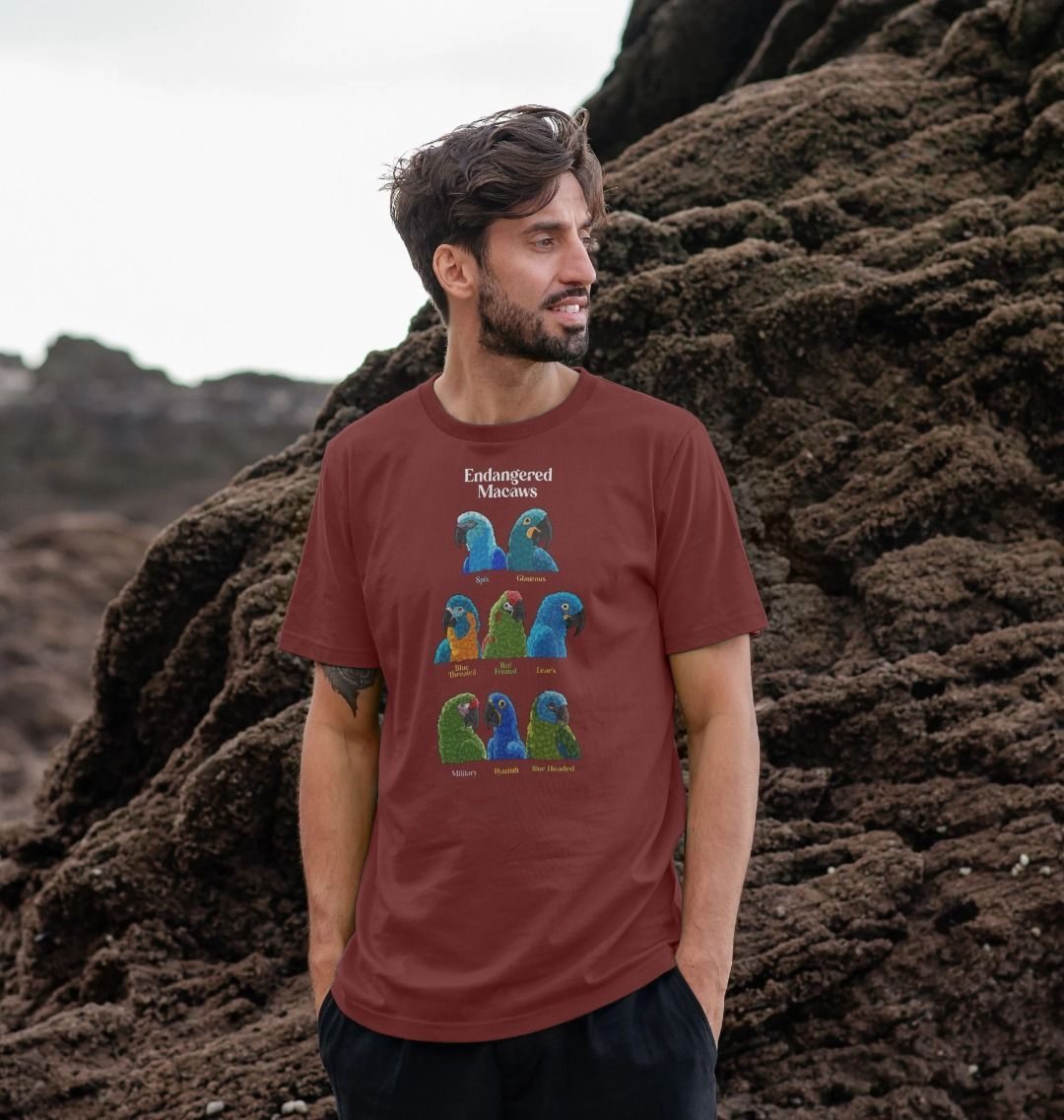 Endangered Macaws - Organic Cotton Unisex T-shirt