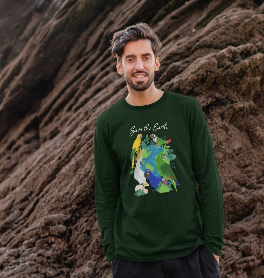 Earth Day - Organic Cotton Long Sleeve Men's T-shirt