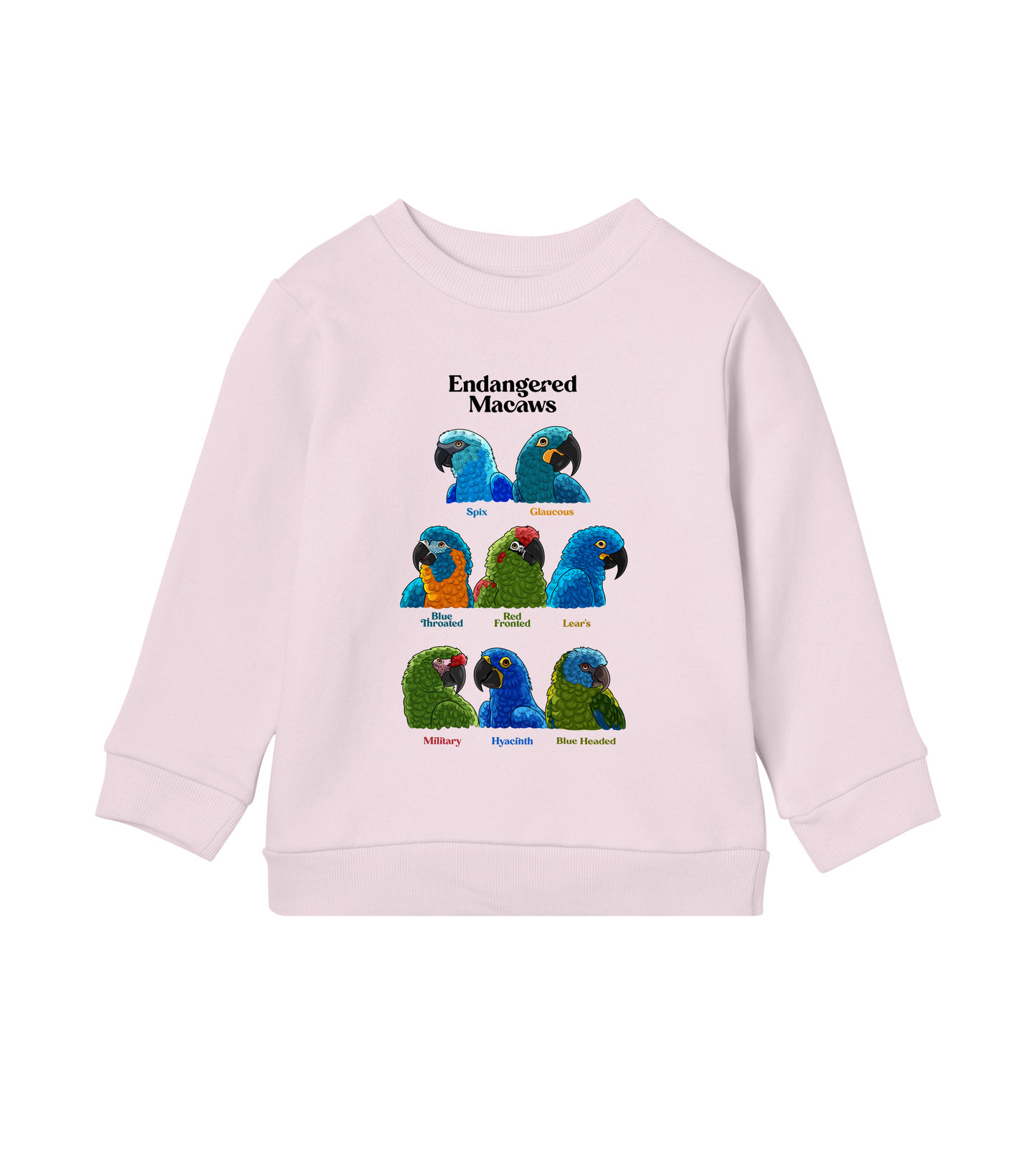 Endangered Macaws - Organic Cotton Kid's Sweatshirt