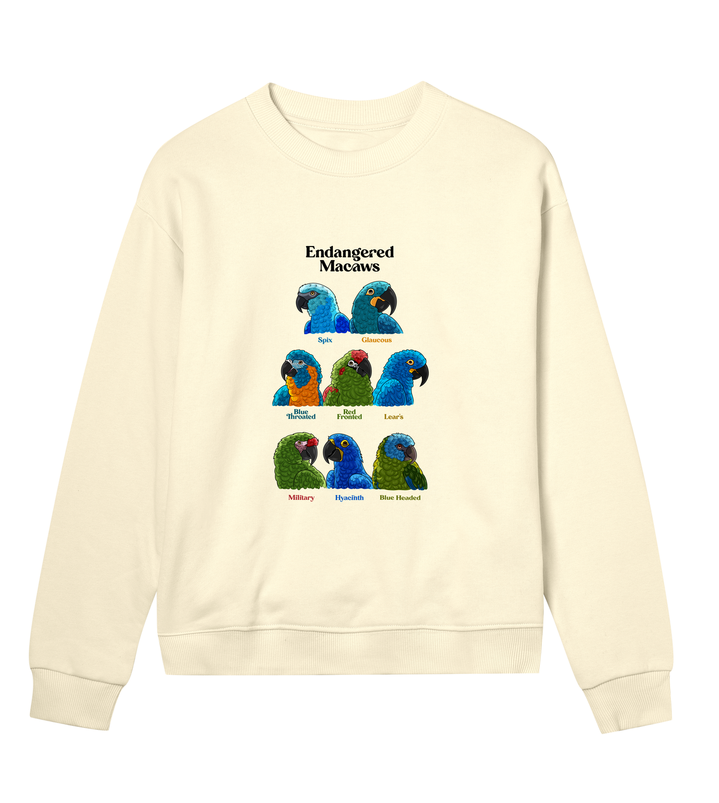 Endangered Macaws - Organic Cotton Women's Sweatshirt