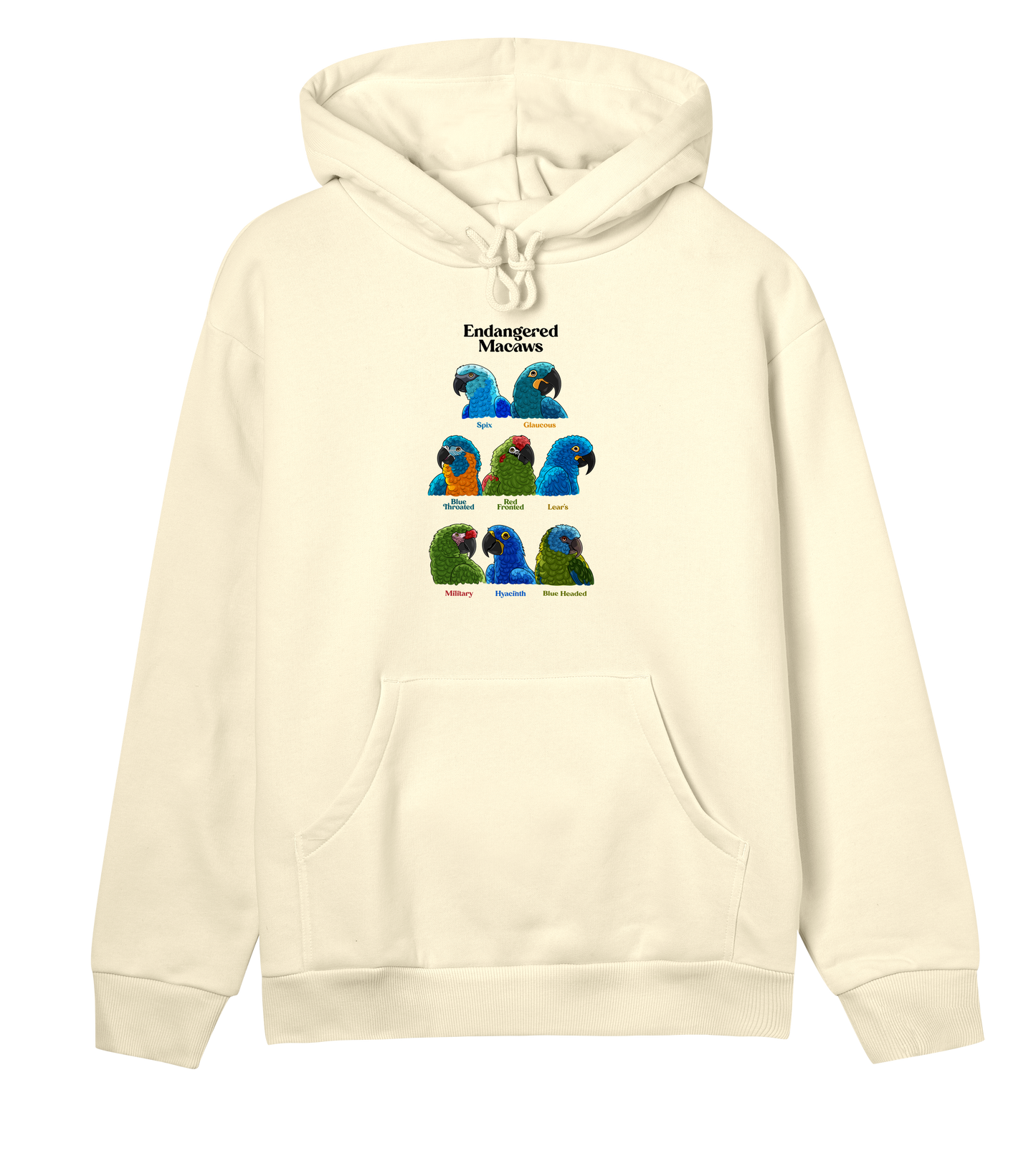 Endangered Macaws - Organic Cotton Women's Regular Hoodie