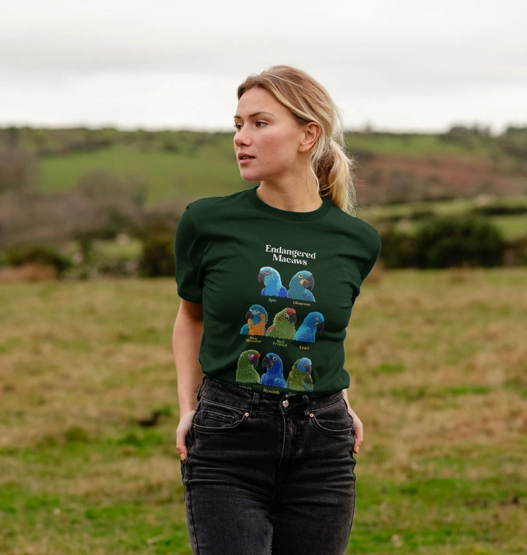 Endangered Macaws - Organic Cotton Unisex T-shirt