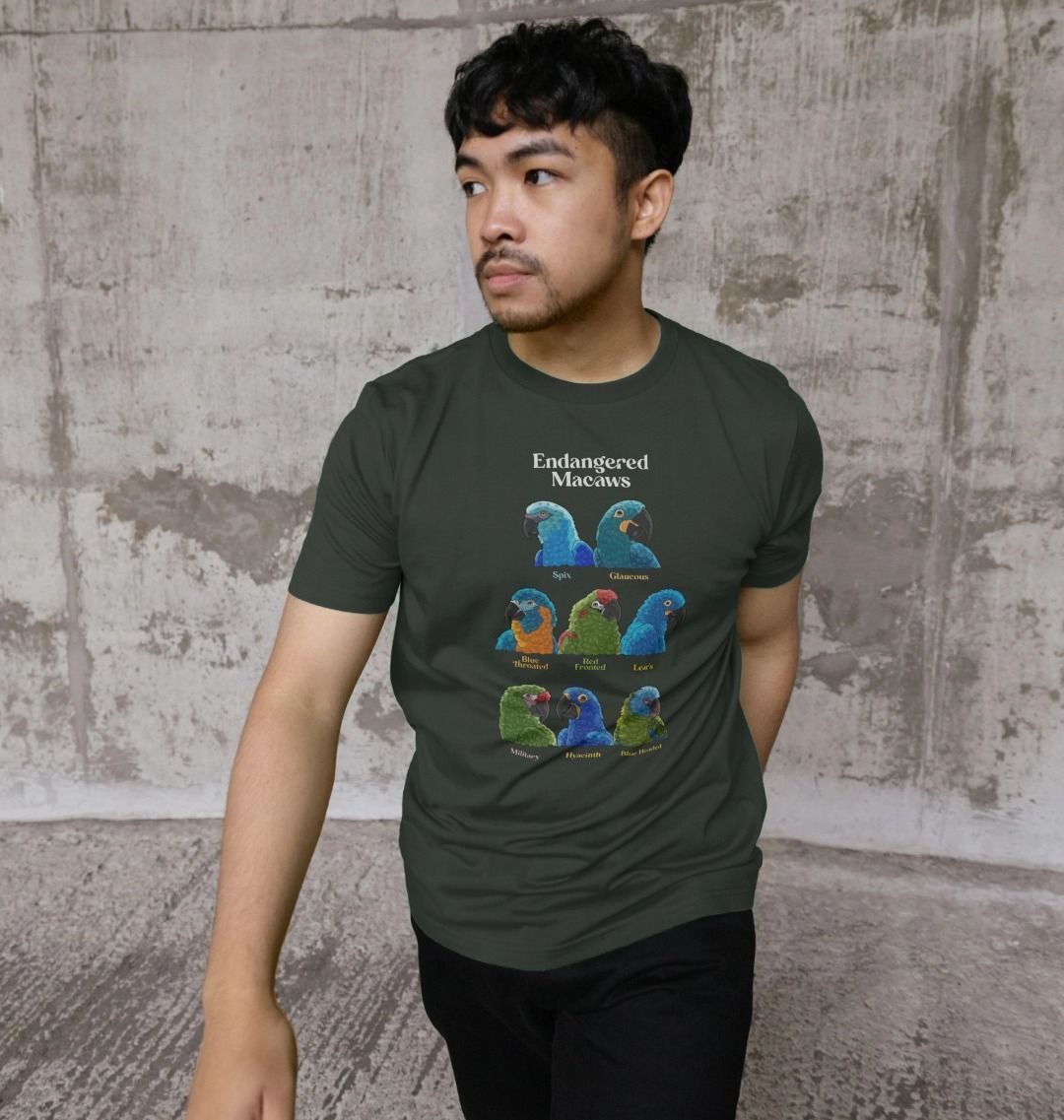 Endangered Macaws - Organic Cotton Unisex T-shirt