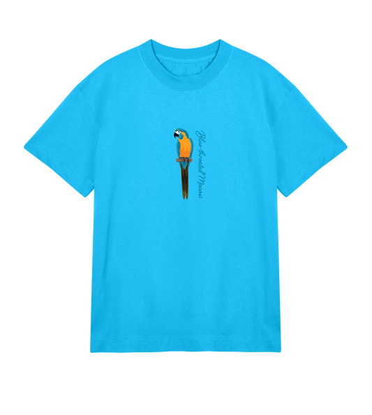 Blue-throated Macaw - Supima Cotton Boxy Men's T-shirt - Beakwings