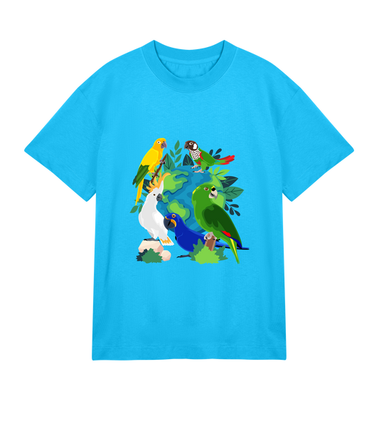 Earth Day - Organic Cotton Boxy Men's T-Shirt - Beakwings