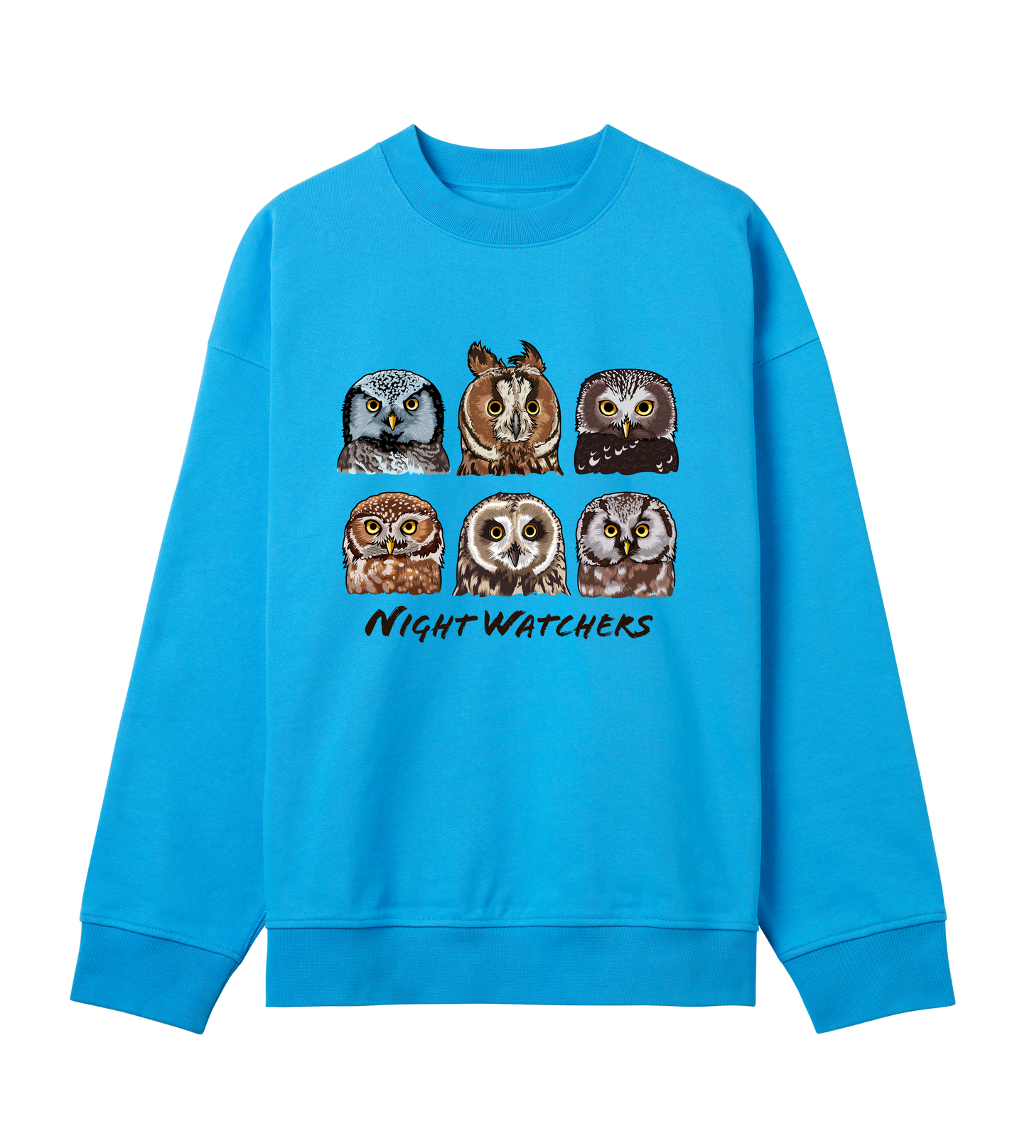 Night Watchers - Organic Boxy Men's Sweatshirt - Beakwings