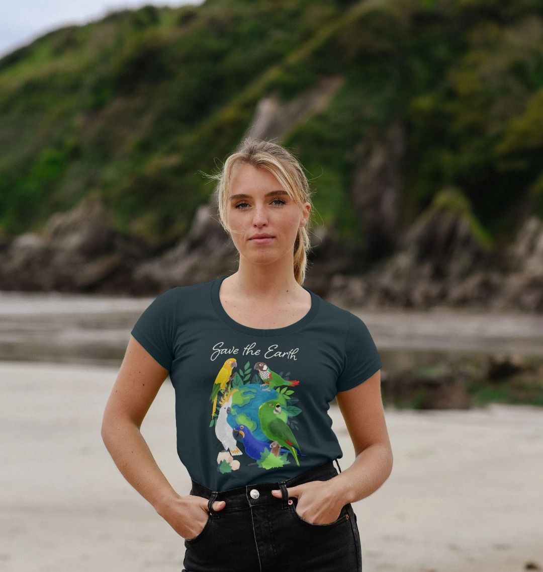 Earth Day - Organic Cotton Scoop Neck Women's T-Shirt