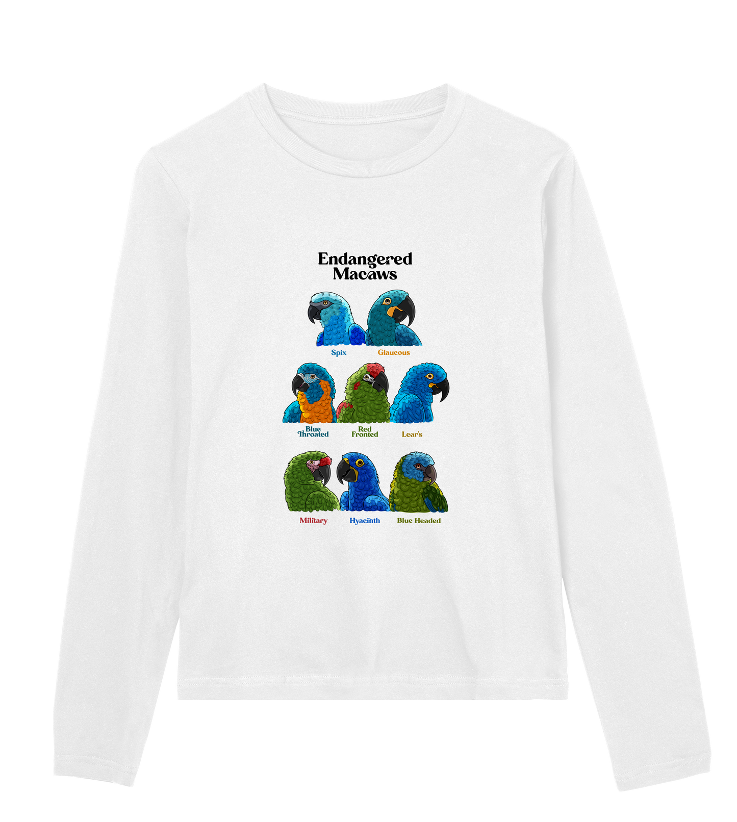 Endangered Macaws - Organic Cotton Women's Long Sleeve Shirt