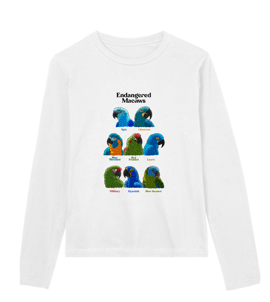 Endangered Macaws - Organic Cotton Women's Long Sleeve Shirt