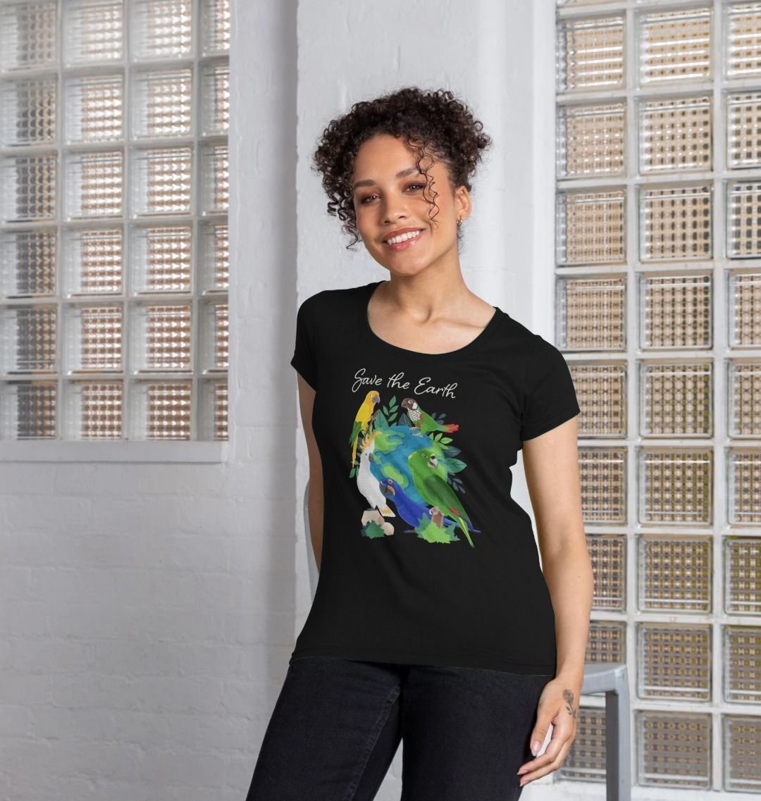 Earth Day - Organic Cotton Scoop Neck Women's T-Shirt