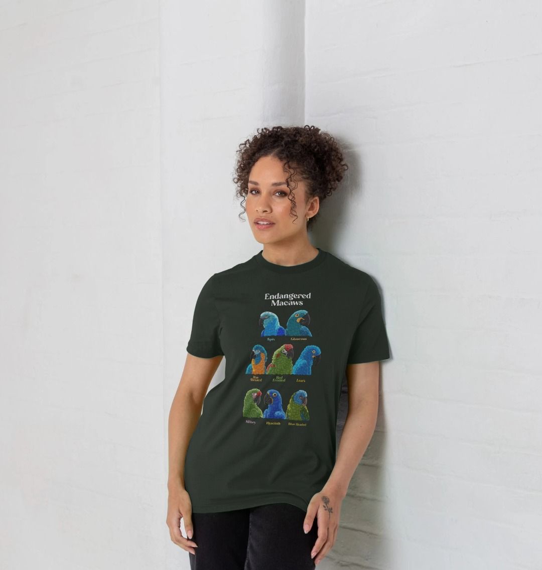 Endangered Macaws - Organic Cotton Unisex T-shirt