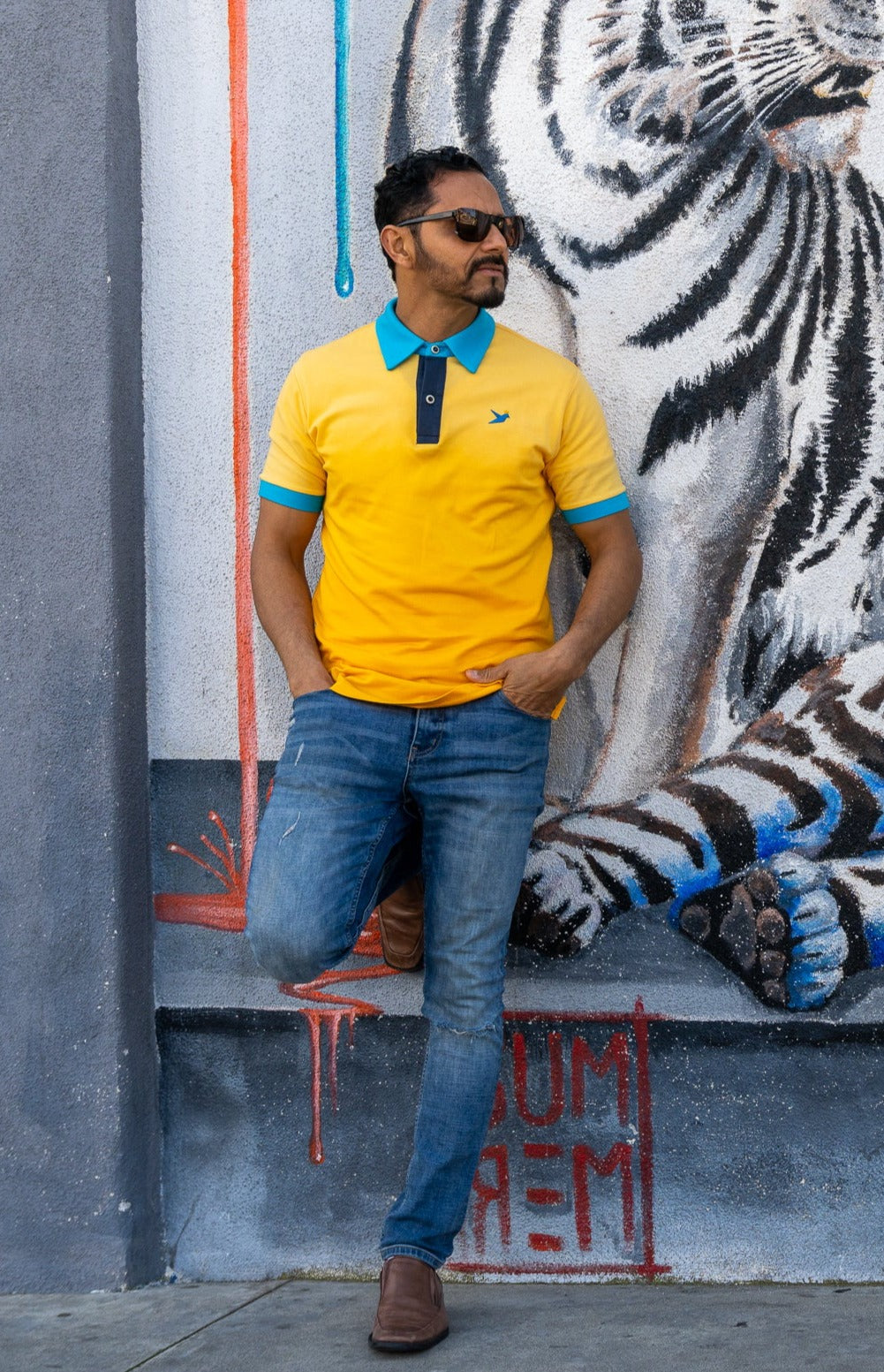 Blue-throated Macaw - Supima Cotton Polo Shirt - Beakwings