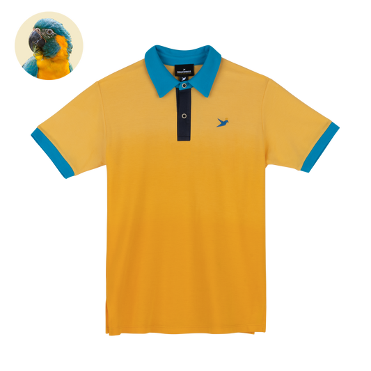 Blue-throated Macaw - Supima Cotton Polo Shirt - Beakwings